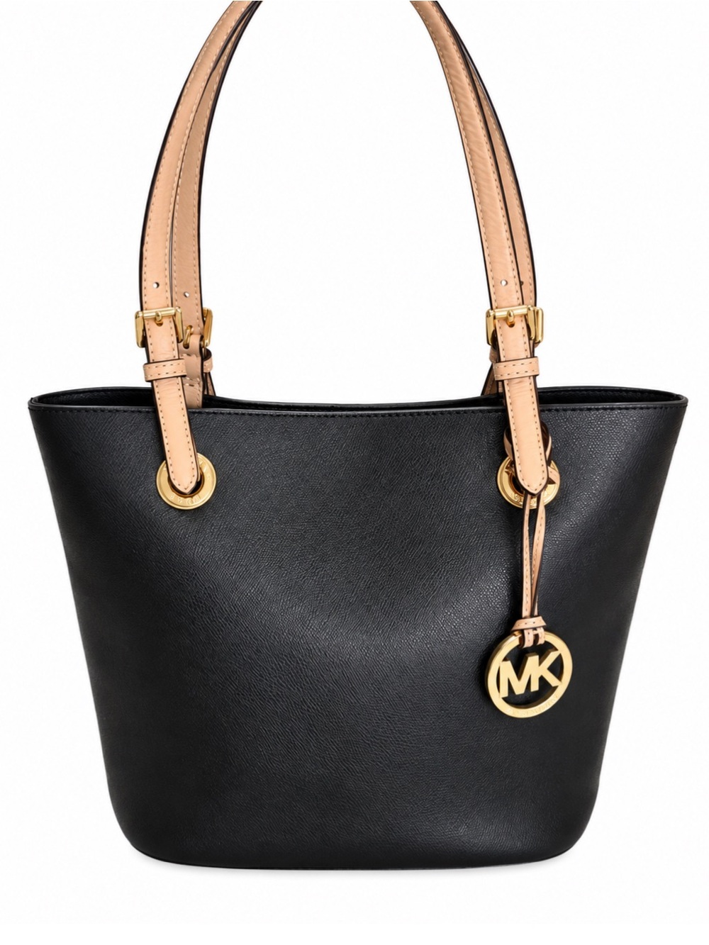 Michael Kors Black Leather Jet Set Tote